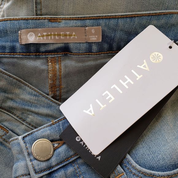 ATHLETA Sculptek Slim Straight Jeans Agate Wash 6 - Picture 11 of 14